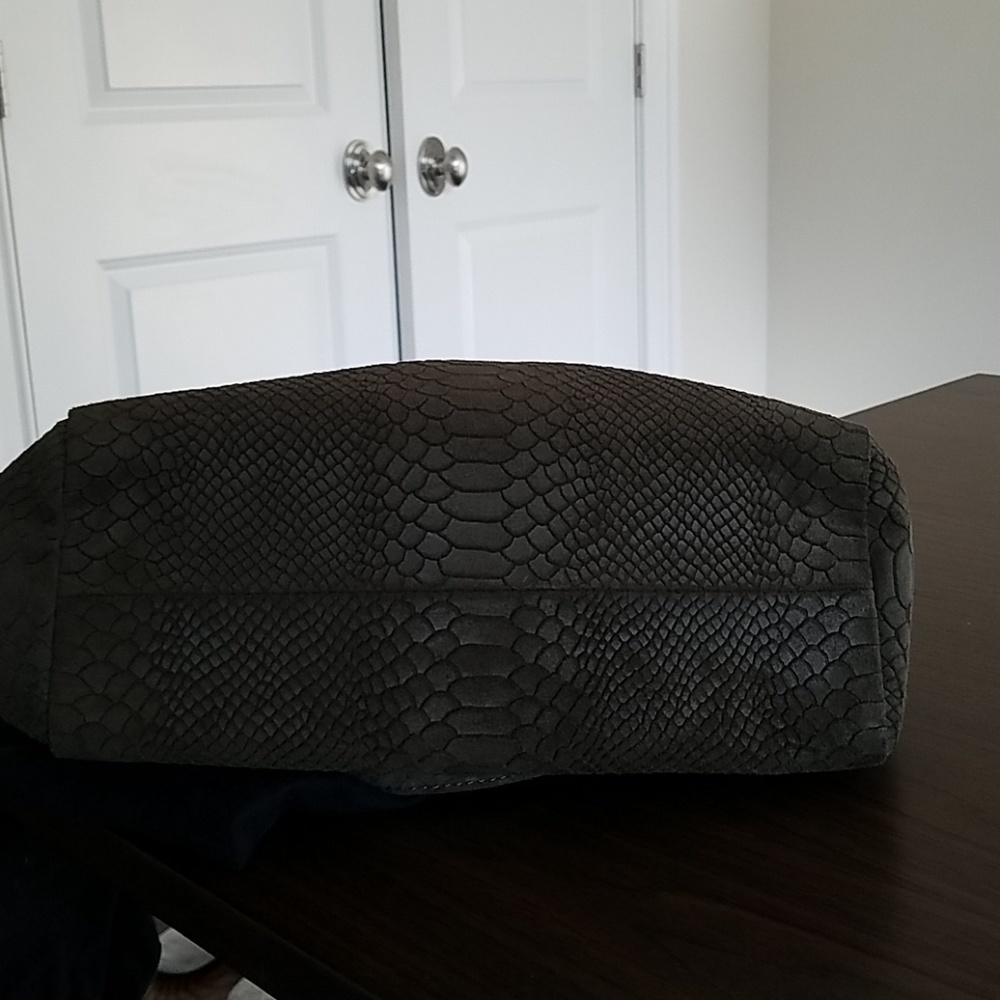 Botkier Misha Satchel Snake Embossing Olive - image 8